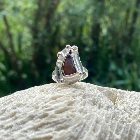 Mermaid Treasure Small Sea Glass Ring
