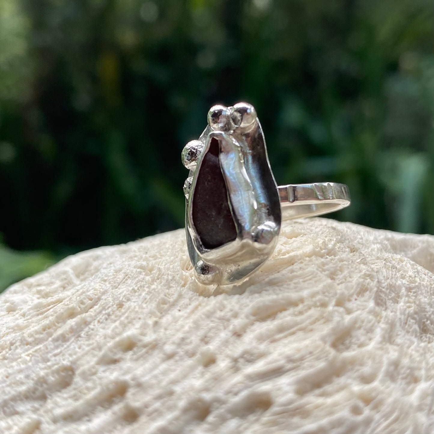 Mermaid Treasure Small Sea Glass Ring