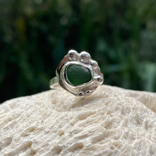 Mermaid Treasure Small Sea Glass Ring