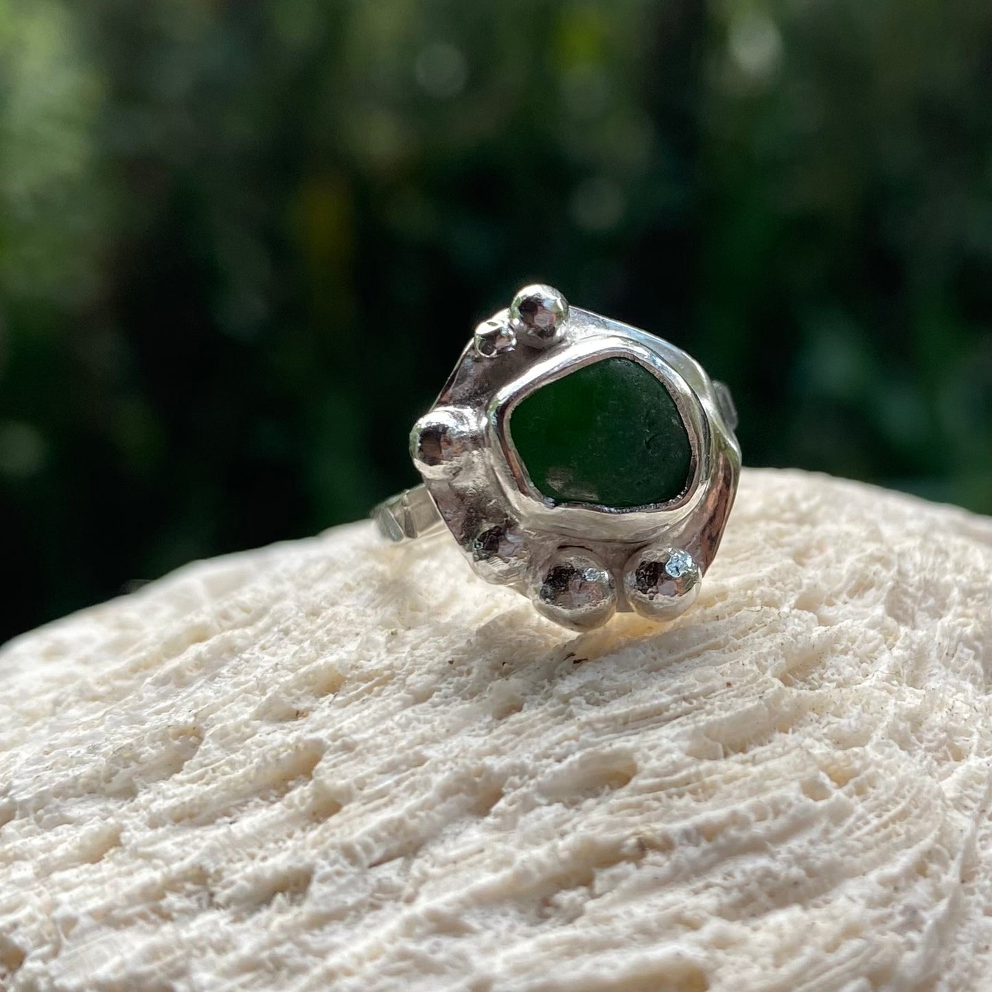 Mermaid Treasure Small Sea Glass Ring