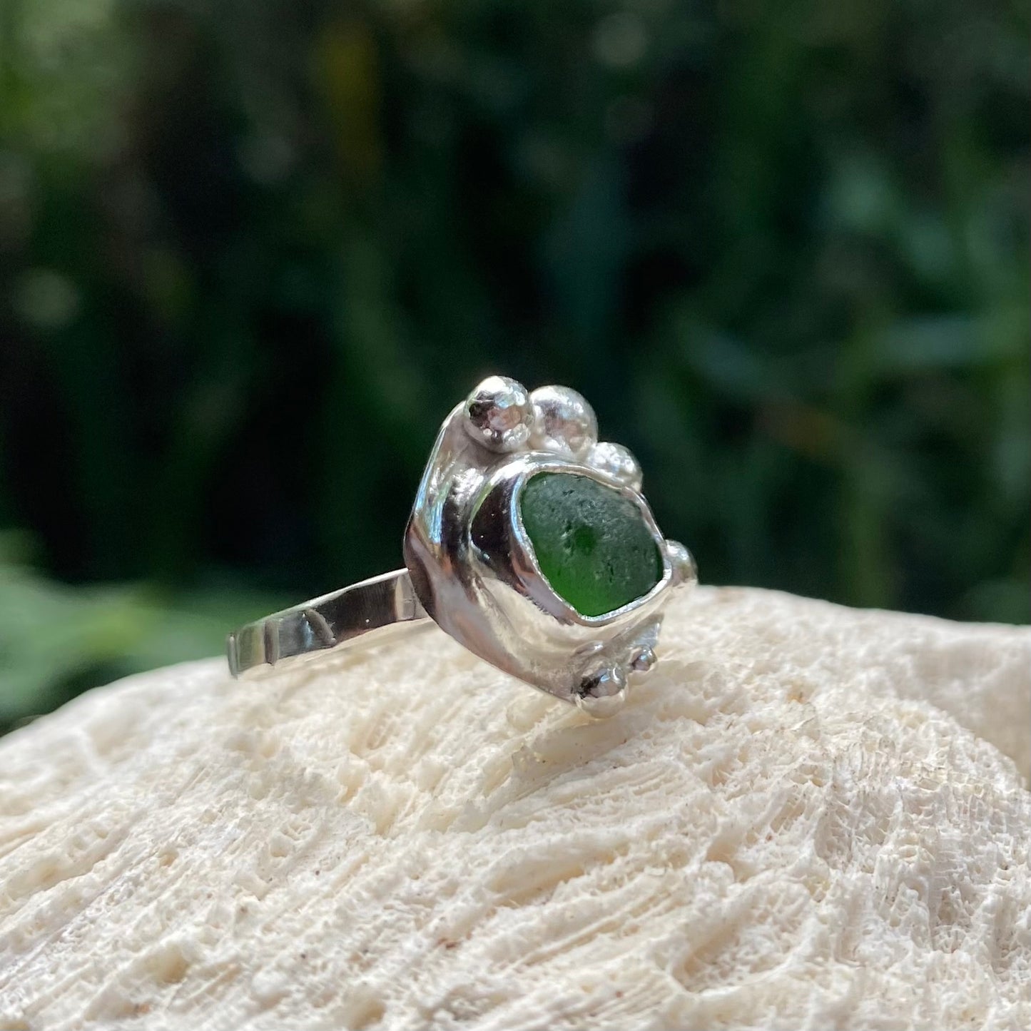 Mermaid Treasure Small Sea Glass Ring