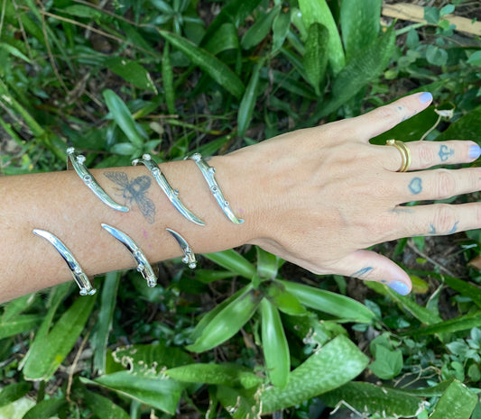Octopus Tentacle Cuff Sterling Silver Bracelet