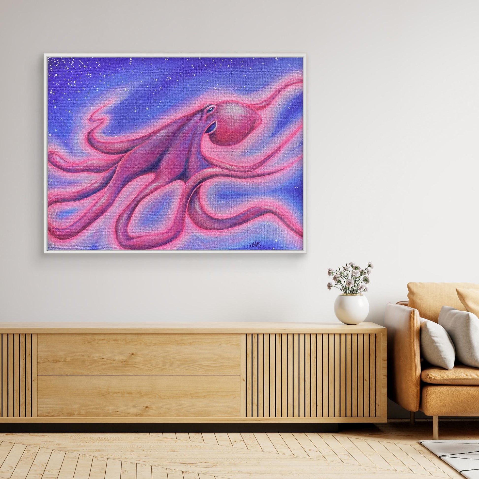 “Ghosty Slinky Slink” Octopus Painting