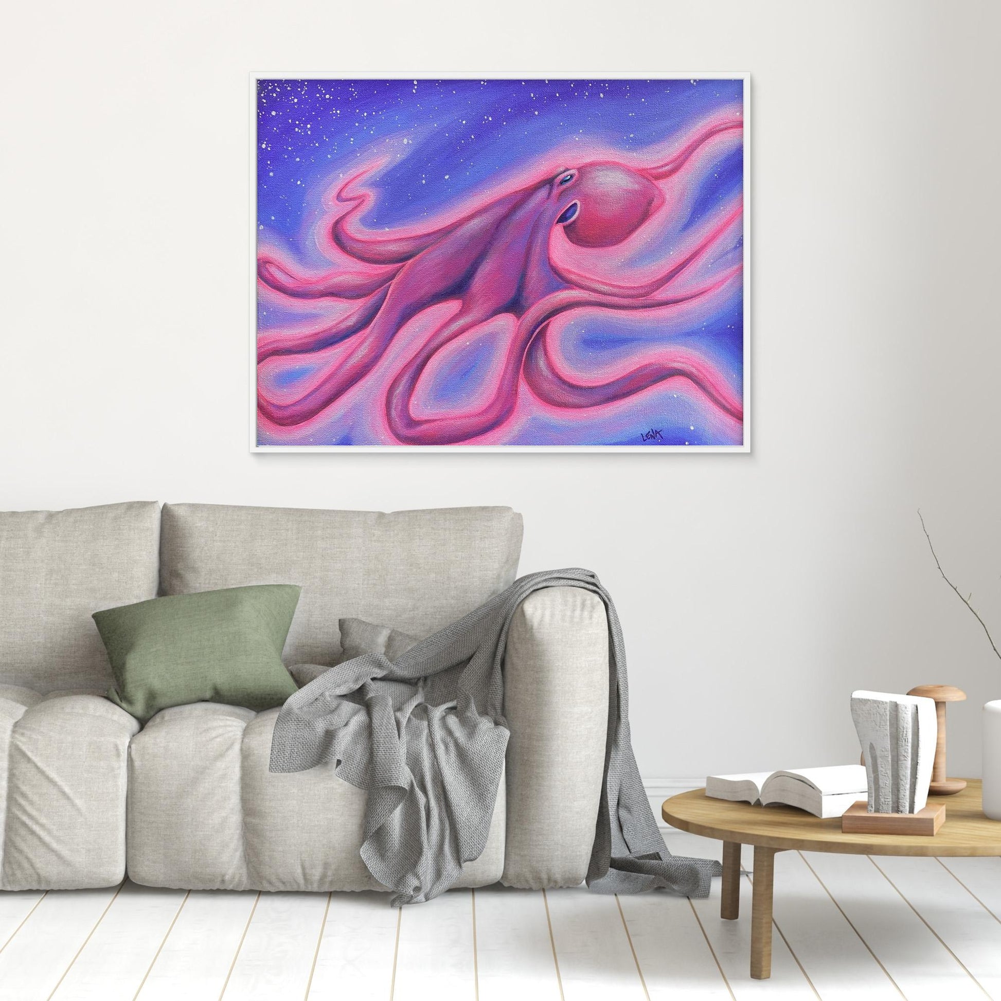 “Ghosty Slinky Slink” Octopus Painting