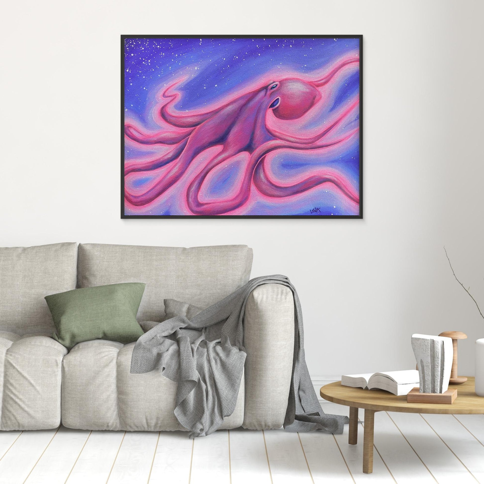 “Ghosty Slinky Slink” Octopus Painting